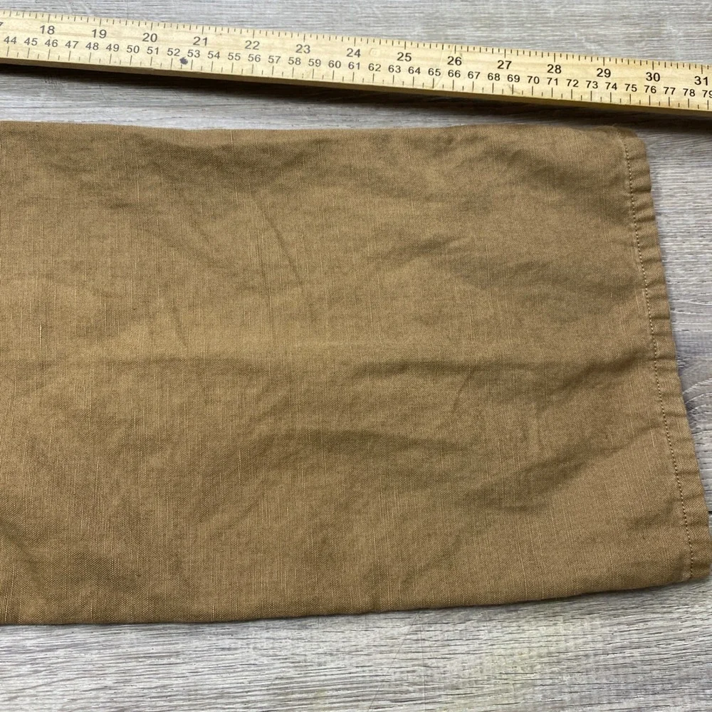 Banana Republic Pants Mens 35x30 Brown Cotton Linen Straight Fit Casual Summer